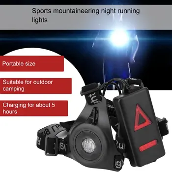 Impermeabil Sport în aer liber, care Rulează Lumini de Noapte LED-uri care Rulează Lanterna Lumini de Avertizare incarcare USB-Piept Lampa de Mers pe jos de Noapte Jogging