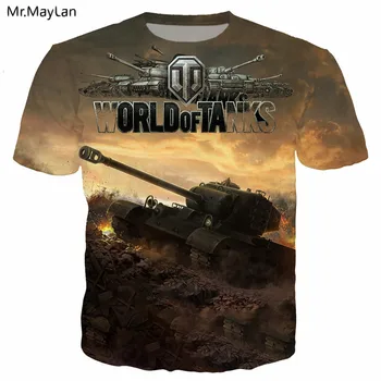 Imprimare 3D Joc World of Tanks Militare tricou Barbati/femei Hip Hop Streetwear T-shirt Om Cool Tricou Personalizat Nou Haine camisetas