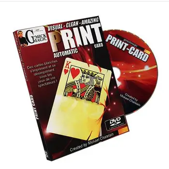 Imprimare Card (Truc+DVD) de Mickael Chatelain - Trick Street Magic Recuzita Iluzii Aproape Magic Fun Magician Magia Jucăriilor Minte