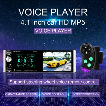 In-dash HD Player Multimedia, Bluetooth 1 Din Masina Radio FM Player 4.1