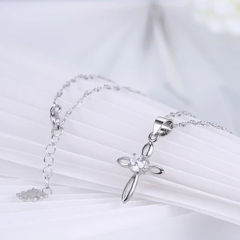 INALIS argint 925 feminin suspensie pandantiv gât diamond cristal colier Cruce cadouri pentru femei bijuterii o fata
