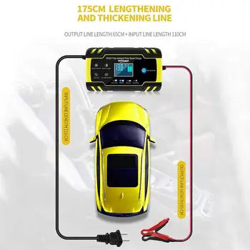 Incarcator de Baterii auto 3 Etape 12V 24V Inteligent Inteligent Ecran LCD de Motociclete Camioane Automate Încărcător Pentru Baterie de Masina