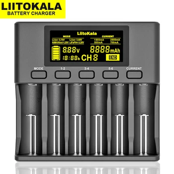Incarcator Lii-S1 Lii-S2 Lii-S4 Lii-S6 Lii-S8 pentru baterii de 1,2 V NiMH 3.7 V Litiu 3.2 V LiFePo4 21700 26650 baterie 18650