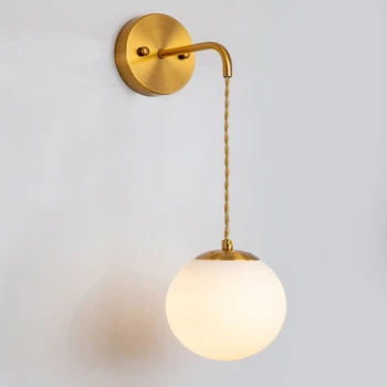 Inclus Cu Bec LED 12w Post-Modern de Aur/Negru LED Sârmă Lampă de Perete Cu Bile de Sticlă Pentru Scara Camera de zi Dormitor [B1245]