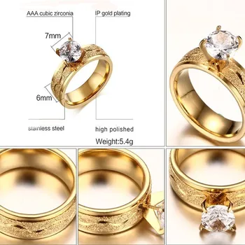 Inele de logodna pentru Femei Inel de Nunta de Culoare de Aur Femme Prietena Cadou Mare AAA CZ Piatra