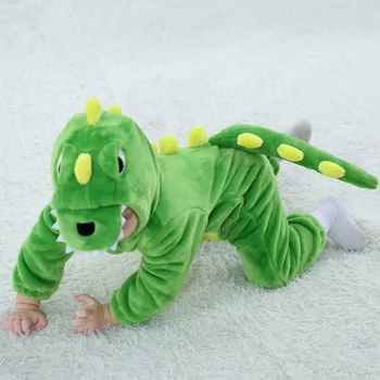 Infant Toddler Dinozaur Fleece Romper Costum Dragon De Halloween, Cadou De Ziua De Nastere
