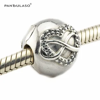 Infinity Clip Heart Charm Argint 925 Original Margele Pentru a Face Bijuterii Pentru Femeia Europeană Bratari DIY Margele de Argint Sterling