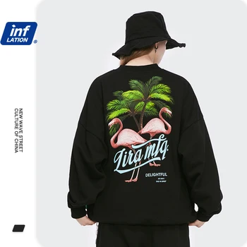 INFLAȚIA de Bază Harajuku Tricou Pentru Cuplu Streetwear 2020 Nou Supradimensionate Hip Hop Tricou Negru Barbati Pulover Casual 1383W