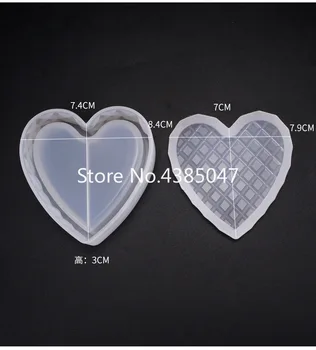 Inima în Formă de Bijuterii Cutie Cadou Cutie de Depozitare Mucegai UV Rasina Matrite Bijuterii Bijuterii Unelte Accesorii Bijuterii