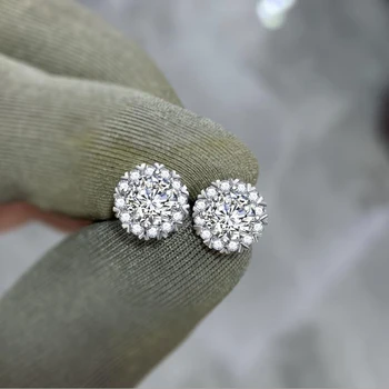Inimi Și Săgeți De Argint 925 Cercei Cu 0,5 Carate Laborator Diamant Cercei Stud Pentru Femei, Cadou De Nunta Cercei Argint 925 Bijuterii