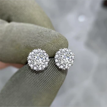Inimi Și Săgeți De Argint 925 Cercei Cu 0,5 Carate Laborator Diamant Cercei Stud Pentru Femei, Cadou De Nunta Cercei Argint 925 Bijuterii