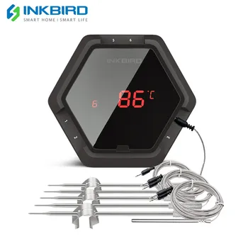 Inkbird IBT-6XS Wireless GRĂTAR Termometru Digital Carne de Gătit Mâncare Cuptor Grill Termometru 6 Sonde&Timer USB Reîncărcabilă