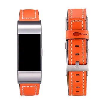 Inlocuire Piele Watchband Curea pentru Fitbit Charge 2 Smart Watch band Bratara Inox Cadru pentru Charge2 Brățară
