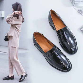 INS SEXY FEMEI pantofi de Piele de 22-25cm lungime stil Britanic din piele, pantofi, mocasini, leneș pantofi de Afaceri pompe pantofi femei pantofi