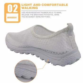 INSTANTARTS Drăguț Dumbo Plaja Apă Pantofi pentru Femei de Vara Plat Pantofi Casual 2019 Nou Respirabil Feminin Adidași Fata ochiurilor de Plasă Pantofi