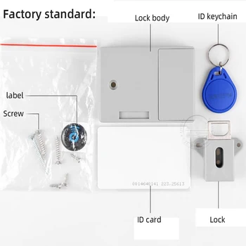 Inteligent EM 125KHZ RFID ID card cabinet de blocare invizibil ascuns de blocare electric sertar cabinet de blocare RFID cheie