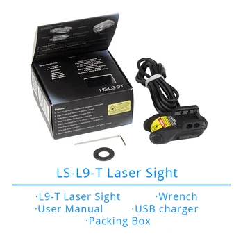 Inteligent Tactic Pistol Laser Verde Vedere Reîncărcabilă Glock Laser Pointer cu 2 tipuri de on/off switch-uri