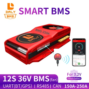 Inteligente BMS 12S 36V 150A 200A 250A Bluetooth 485 la dispozitivul USB POATE NTC UART software-ul Li-pe Baterie de la Bord de protecție BMS Cu Ventilator