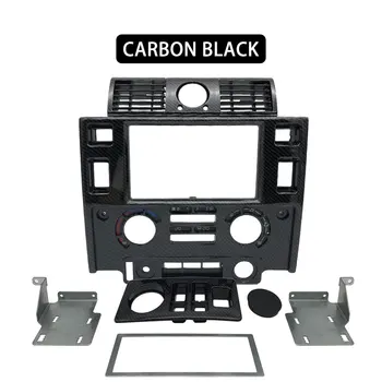 Interior tablou de bord consola centrala Pentru Land Rover defender negru lucios, negru mat, CARBON LOOK