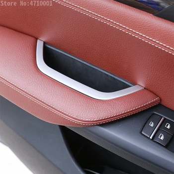 Interior Șoferului,Ușa de la Mașină Cotiera Cutie Depozitare Cadru Capac Ornamental ,ABS Cromat Pentru BMW X3 F25 2011-2017,X4 F26 2013-2017,Auto-styling