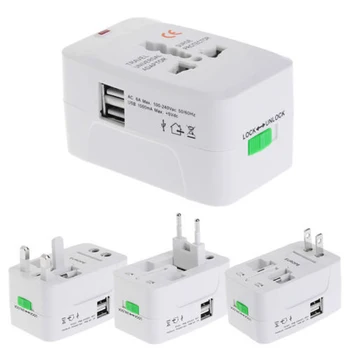 Internațional Universal Adaptor Priza USB 2 de Călătorie AC Putere Încărcător Multifuncțional Adaptor plug cu UA NE-a UNIT UE convertor Plug-in