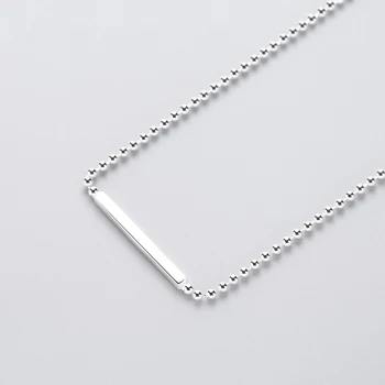 INZATT Minimalist Geometrice Stick Bar Cravată Colier Argint 925 Margele Lanț Moda Bijuterii Pentru Femei Accesorii