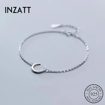 INZATT Real Argint 925 Minimalist MoonBracelet Pentru Femei de Moda de Petrecere Trendy Bijuterii Fine Lanț Accesorii Drăguț Cadou