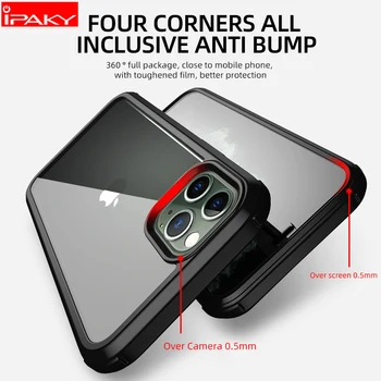 IPAKY pentru iPhone de Caz 11 Lux 360 Full Body Caz pentru iPhone 11 Pro Silicon Sticla de Caz pentru iPhone 11 Pro Max