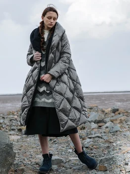 IRINACH39 2020 Colectia de Iarna new sosire lungi casual simple, reversibile, alb rață jos haina jacheta femei