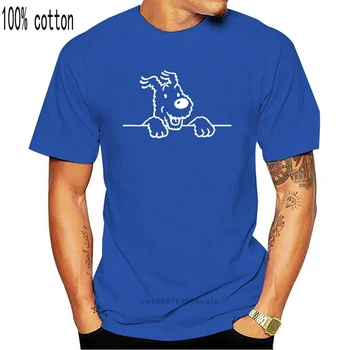 ITA PN JN ZĂPADĂ fulg de nea capul de PERETE Aventurile lui Tintin T-shirt de Top din Lycra, Bumbac Barbati tricou Nou Stil DIY