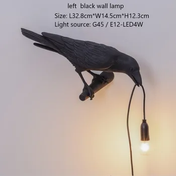 Italian Avea Pasăre Lampă de perete LED Animal Mobilier de perete de Lumină Pasăre Tranșee de Perete Camera de zi Dormitor Noptieră home decor corp de Iluminat