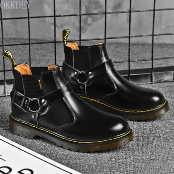 Iubitorii de Retro Modă Cizme Martin Britanic Moară de vânt de Vest Cizme cu talpi Groase casual din piele pantofi