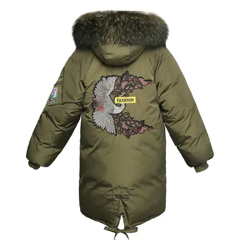 Jacheta de iarna pentru Femei haina Noua Moda Casual de Blană cu Glugă Mediu Timp de Bumbac Îngroșa hanorac Brodate îmbrăcăminte de Iarnă Y55