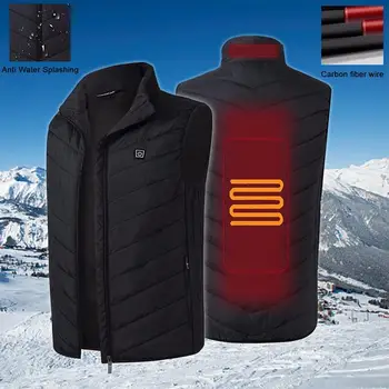 Jacheta de vânătoare Încălzire Vesta 2/9 Zone Încălzite Vesta USB Electric Tampon de Încălzire Încălzit Haine groase de Iarna Haina chaleco calefactable