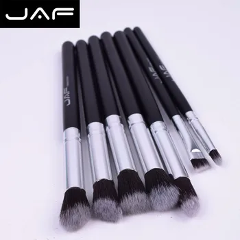 JAF Clasic 7 Buc Pensule de Machiaj Natural Animal Cal Ponei de Par pentru Ochi Frumusete Cosmetice fond de ten Make-up Set de Perie