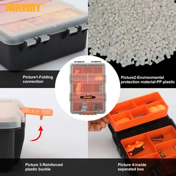 JAKEMY Instrument de Plastic Cutie de Scule Cutie de Depozitare Pentru Electronice SMD, SMT Componentă Container