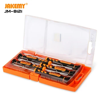 JAKEMY JM-8121 plastic de Înaltă calitate, diy, instrumentul de reparare kit non-alunecare mâner special, izolat de cr-v set de șurubelniță