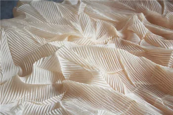 Jaluzele Plisate Tesatura Galben Miyake Falduri DIY Mozaic Haine Pantaloni Rochie de Arta Pictura Decor Nunta Designer de Tesatura 50*100cm