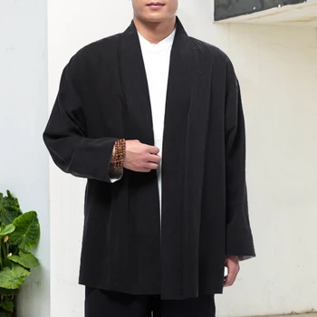 Japanese Denim Pierde Kimono Modă Plus Dimensiune 10xl Jacheta Barbati 7xl Stil Chinezesc 9xl Maneca Hanfu Culoare Solidă Cardigan Supradimensionat