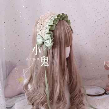 Japoneze sora Moale Lolita Bentita Dantela Ac de păr Dulce de zi cu Zi Hairhoop Bowknot KC Frizură Manual Clip de Păr Ornamente de Păr