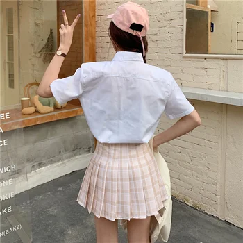 Japoneze Uniforme Școlare Roz Fuste Carouri Fete Rochii JK Costume Bowknot Tricou Femei Marinar Rochie Costume de Haine pentru Femei