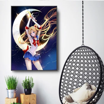 Japonia Anime Sexy Sailor Moon Tablouri Canvas Postere si Printuri Cuadros de Perete de Artă pentru Copii, Camera de zi Decor Acasă