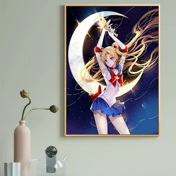 Japonia Anime Sexy Sailor Moon Tablouri Canvas Postere si Printuri Cuadros de Perete de Artă pentru Copii, Camera de zi Decor Acasă