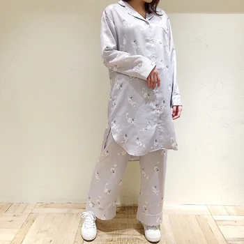 Japonia GP cat de mătase de imprimare pijamale pijamale homewear