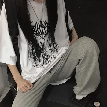 Japonia Nouă Băieți Harajuku tricouri Femei Moda tricou Kpop Misto de Noi hip-hop, punk se Răcească streetwear teu Negru Vrac Tricou
