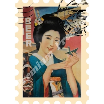 Japonia suvenir magnet poster de epocă