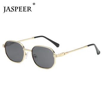 JASPEER Oval ochelari de Soare Femei Barbati Retro Punk ochelari de Soare Cadru Metalic Gradient de Ochelari de Soare Umbra UV400 Ochelari de Conducere