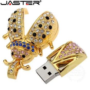 JASTER Cristal Beetle Usb flash drive usb 2.0 pen drive memory stick pendrives stick usb de 4GB 8GB 16GB 32GB transport gratuit