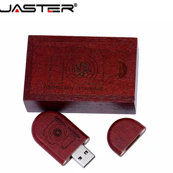 JASTER din Lemn USB Cu Cutie usb flash drive Gravura Laser pendrive 8GB 16GB 32GB Pentru Fotografie de Nunta (gratuit logo-ul personalizat)
