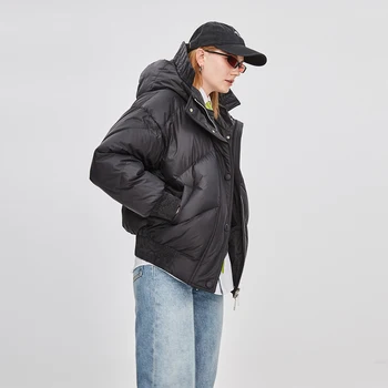 JAZZEVAR 2020 Iarna Noua Moda de Stradă de Designer pentru Femei Brand Scurt Rață Jos Jacheta Fete Frumoase de Culoare de Îmbrăcăminte exterioară Cald z18004